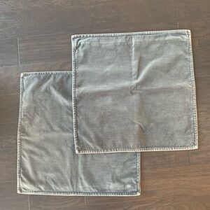 Pottery Barn Gray Accent Pillow Covers with Soft Texture and Neat Stitching